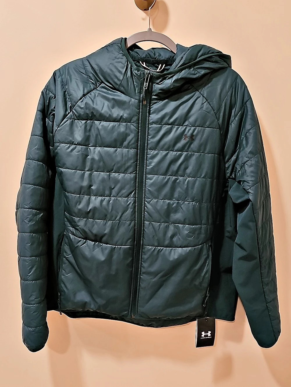 Under Armour Storm Insulated Jacket Quilted Hooded Jacket in Green XL NWT